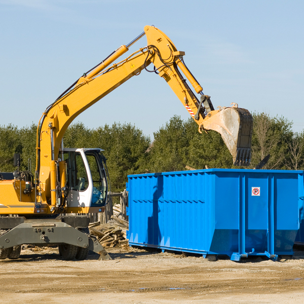 are there any restrictions on where a residential dumpster can be placed in George West